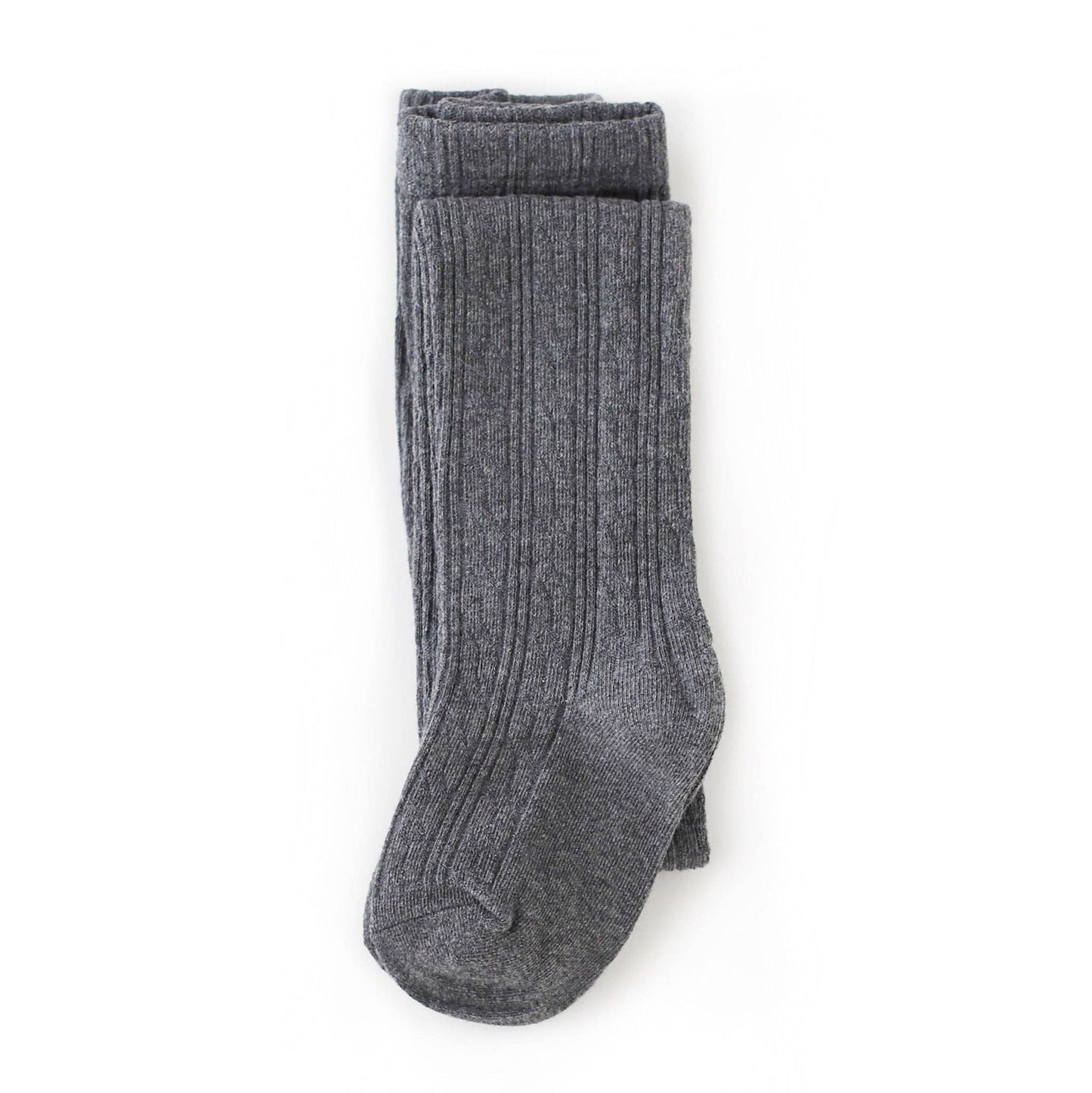 Charcoal Gray Cable Knit Tights: