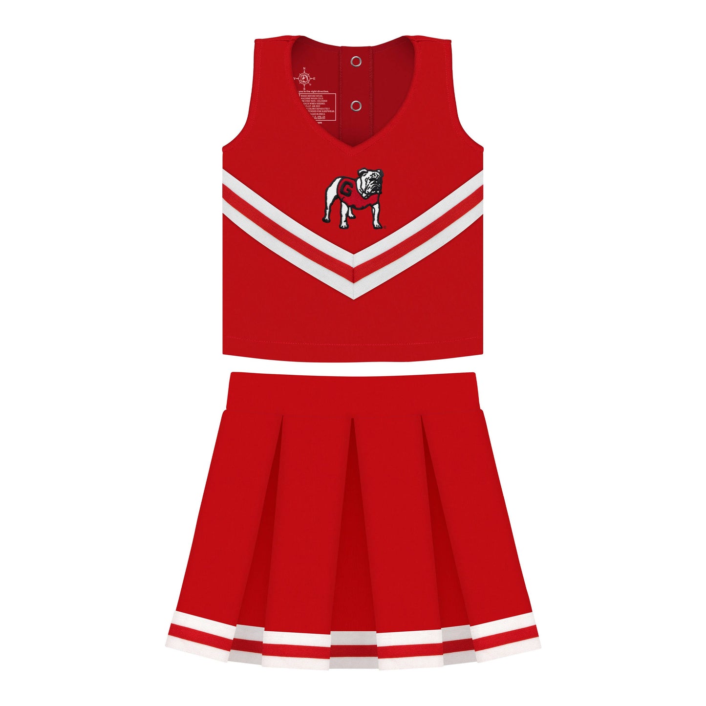 Georgia Bulldogs 3-Piece Girls Cheer Dress: Black