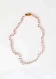 Pure Gemstone + Rose Quartz 11” Necklace