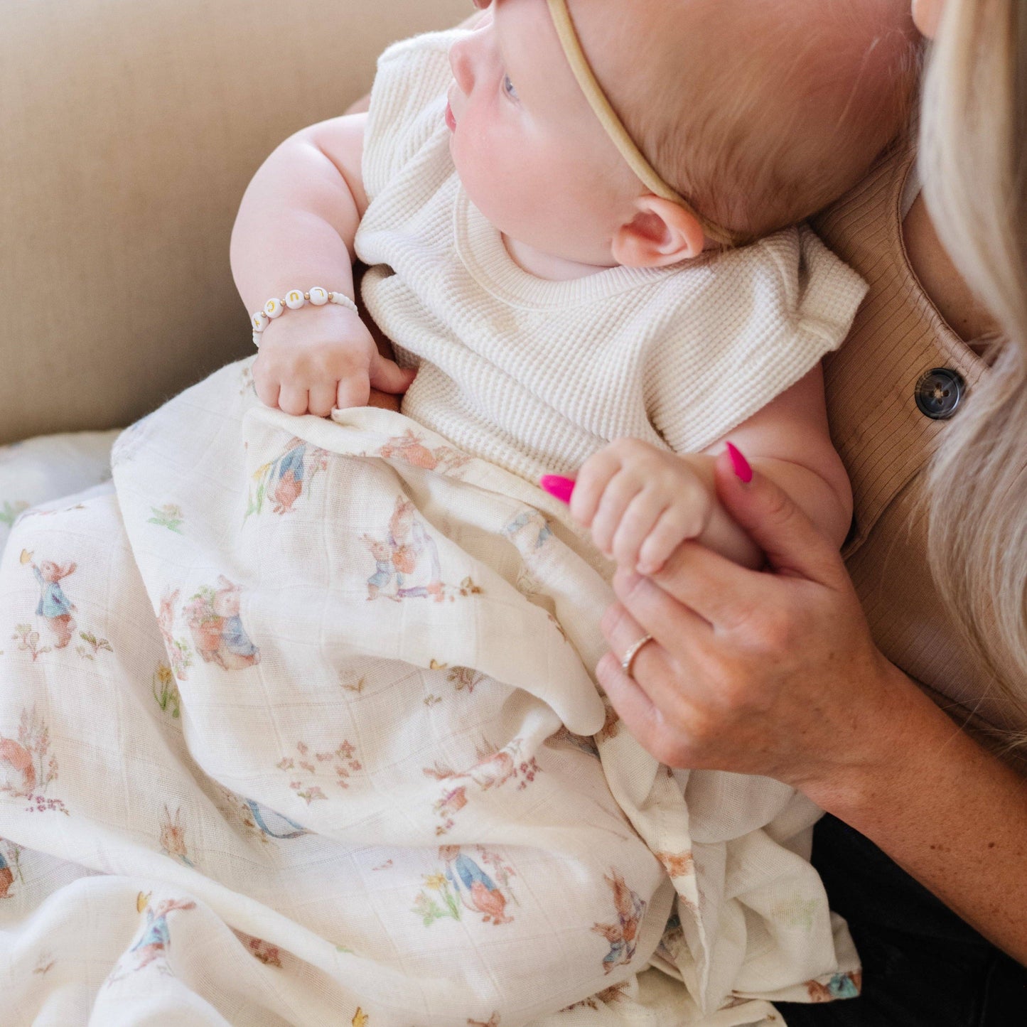 PETER RABBIT™ BAMBOO RAYON MUSLIN 2-PACK SWADDLES: Girl Pack