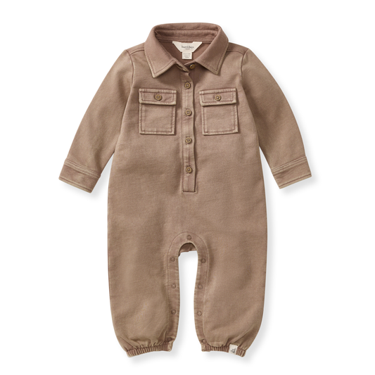 Acid Wash Jumpsuit: Ginger Loaf
