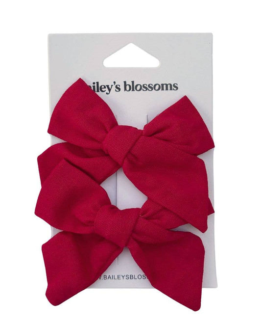 Linen Cotton Piggie Sets - Red