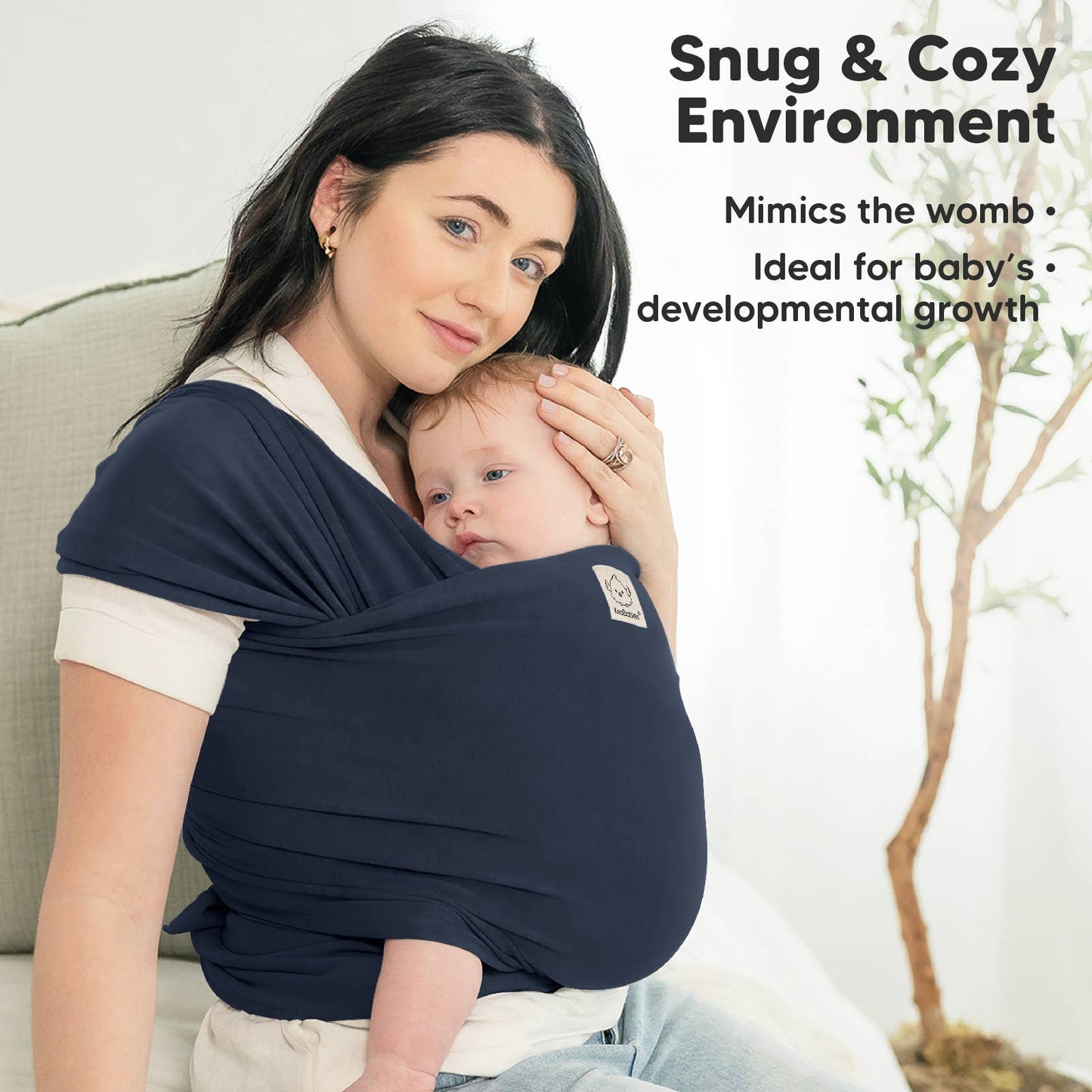 KeaBabies Original Baby Wrap Carrier: Midnight