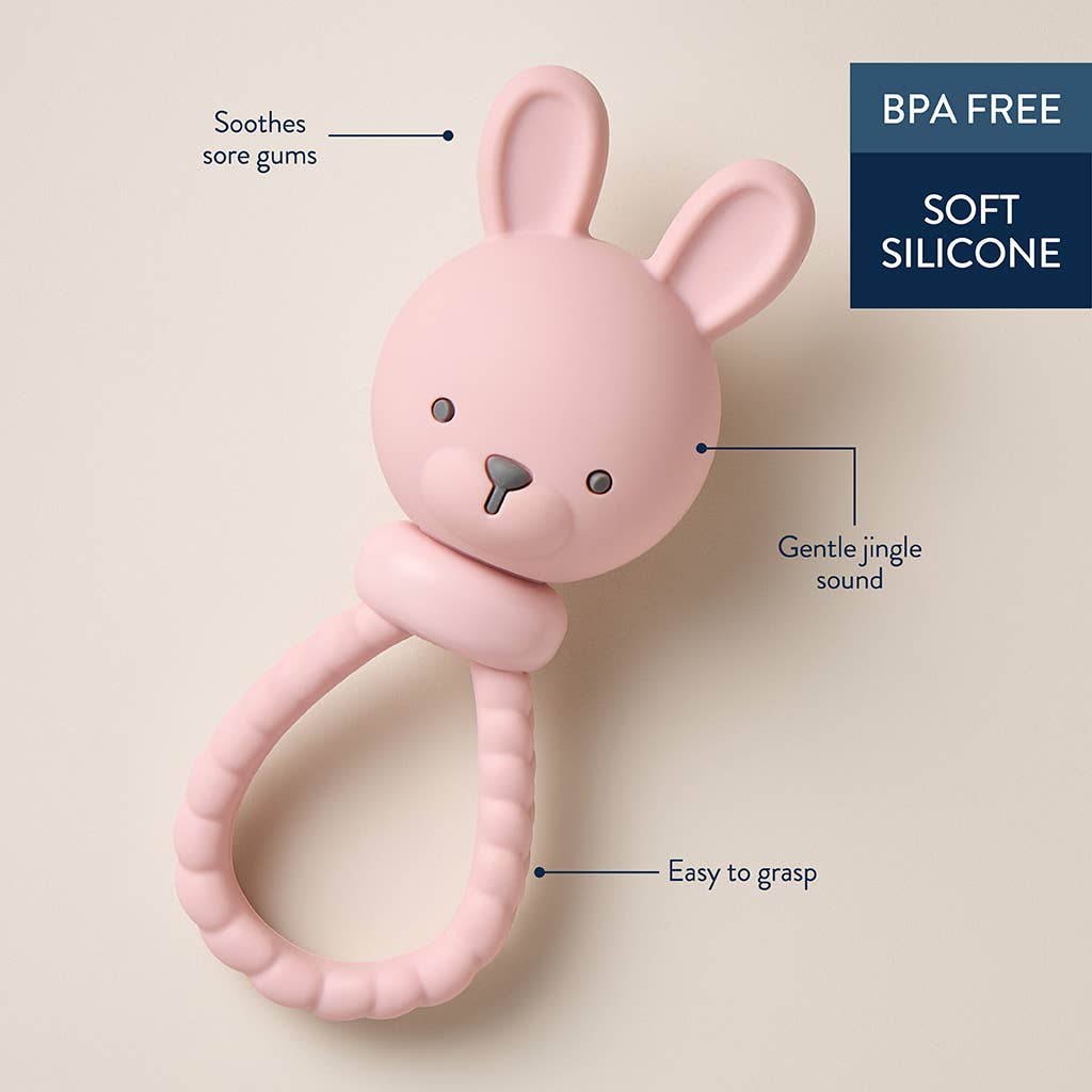Itzy Ritzy - *NEW* Pink Bunny Sweetie Rattle™