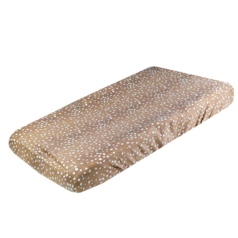 Premium Knit Diaper Changing Pad Cover- Fawn