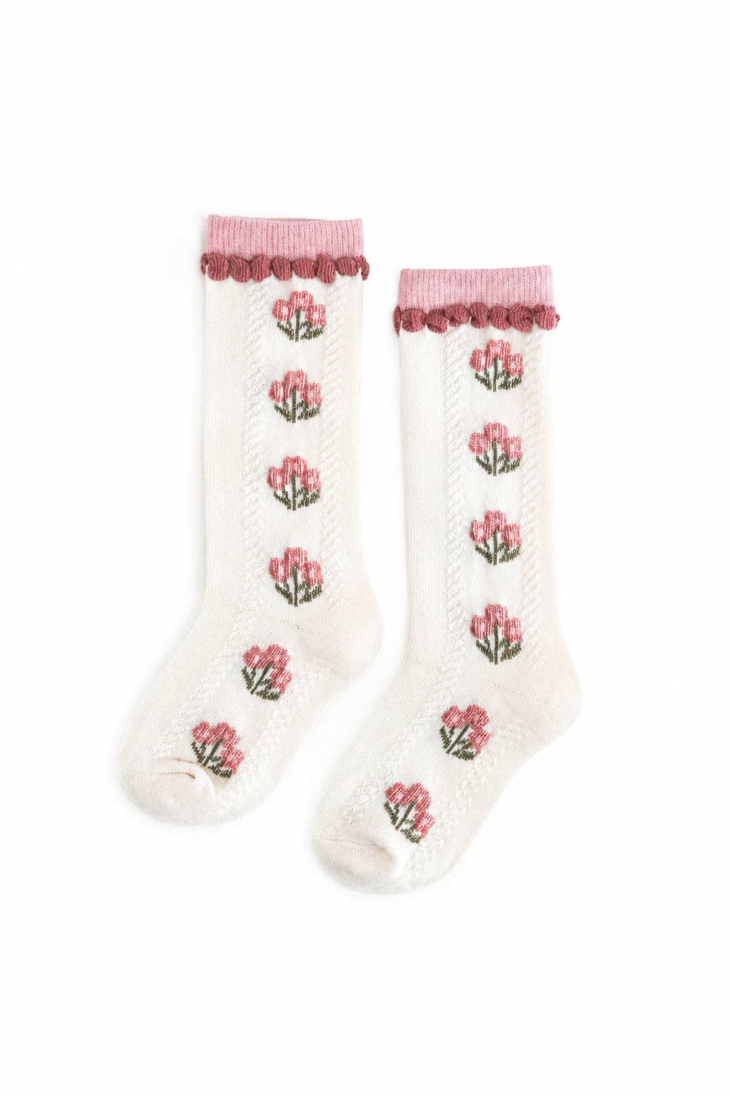 Posie Knee Socks - Old Rose: 0-6 MONTHS