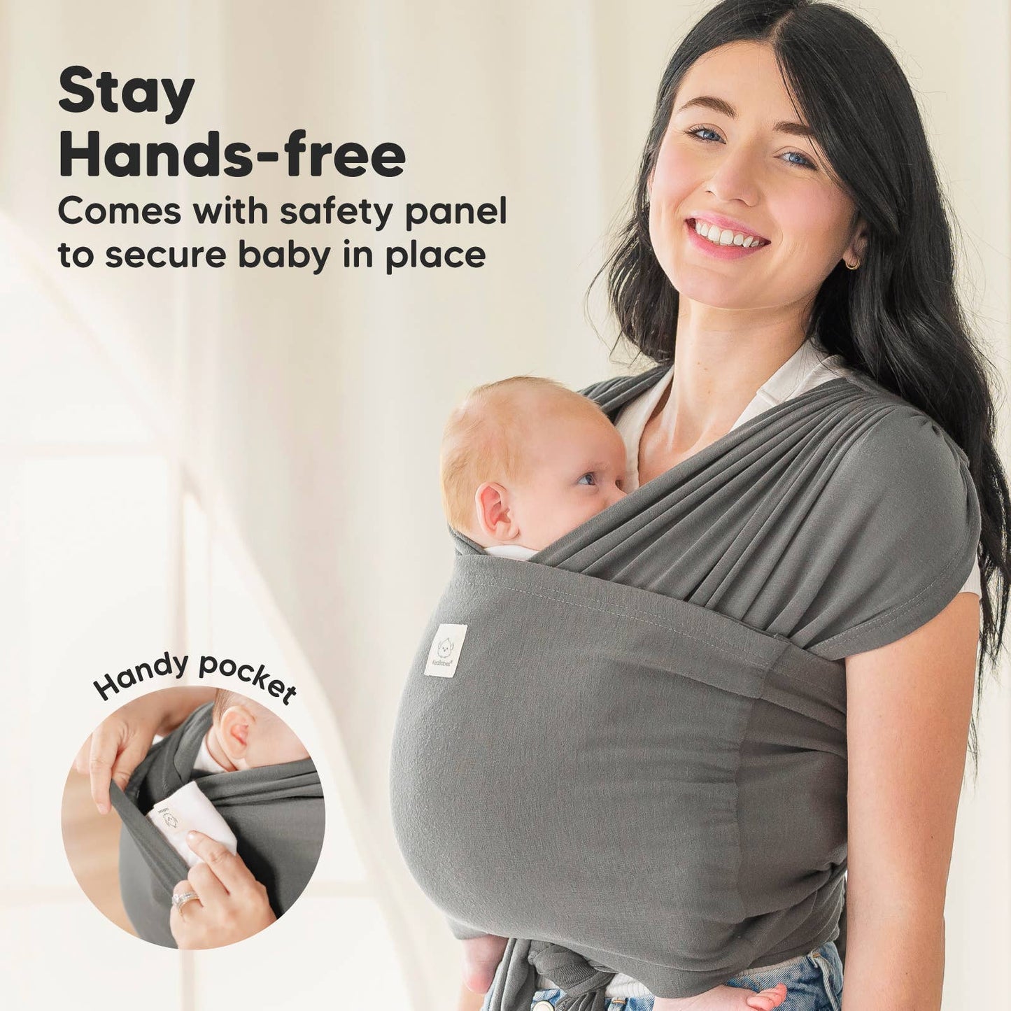 KeaBabies D-Lite Wrap Carrier: Graphite