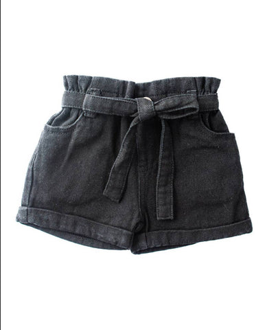 Quinn Tie-Waist Denim Shorts