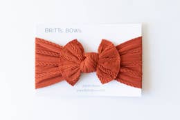 Burnt Orange Cable Knit Headband
