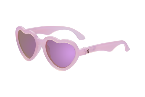 Polarized Heart: Frosted Pink | Purple Mirrored Lens