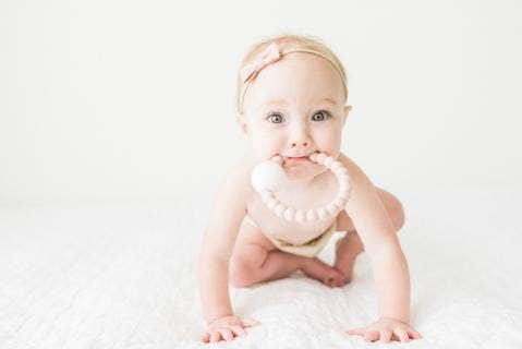 Teether Toy Rattle - Blush