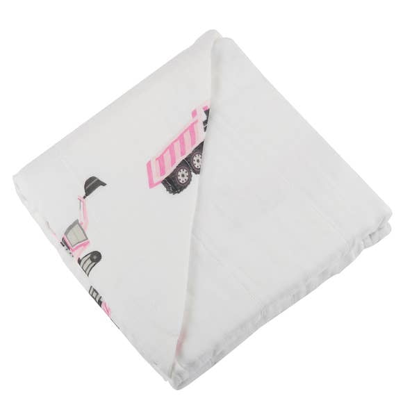Pink Digger & White Newcastle Blanket