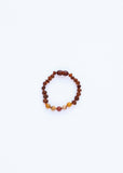 CanyonLeaf - Raw Cognac Amber + Mookaite Jasper || Anklet or Bracelet: 5" Baby Bracelet