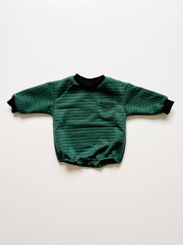 Orcas Lucille - Quilted Sweatshirt Romper - Forest