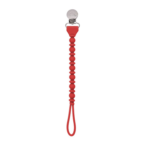 Itzy Ritzy - Sweetie Strap™ Silicone One-Piece Pacifier Clips- Woodland Berry Beaded