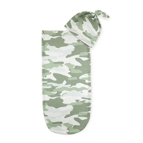 Cutie Cocoon Matching Cocoon & Hat Sets- Green Camo
