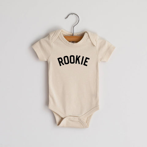 Cream Rookie Modern Organic Baby Bodysuit