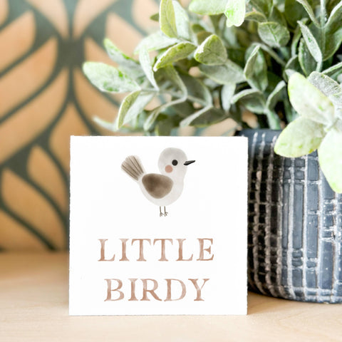 Little Birdy Mini Sign, Tiered Tray Signs, Mini Prints 3x3