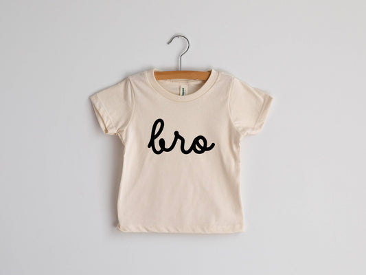 Bro Script Modern Cream Organic Tee