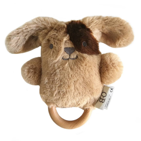 OB - Dave Dog Soft Rattle Toy