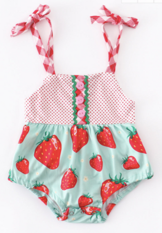 Strawberry Baby Romper