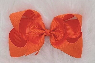 6" Orange Hair Bow