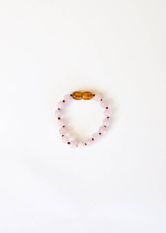 Pure Gemstone + Rose Quartz || Anklet or Bracelet: 6"