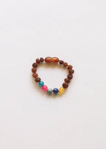 Raw Cognac Amber + Vintage Style || Anklet or Bracelet