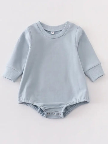 Blue Sweatshirt Baby Romper
