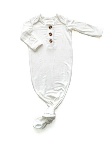 Harp Angel Boutique - Knotted Baby Gown - White: Gown Only