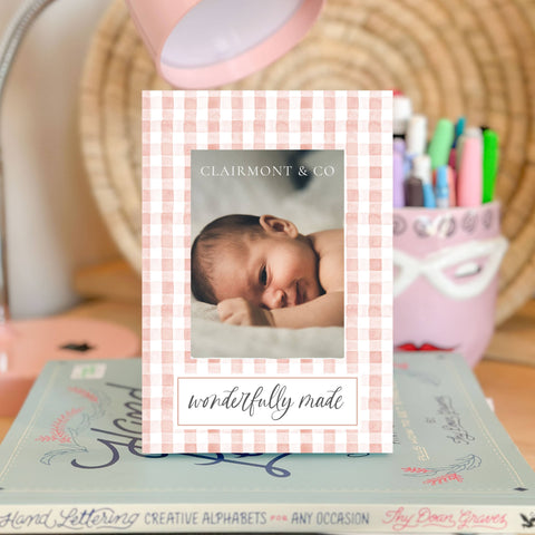Wonderfully Made Picture Frame, Watercolor Check Mini Frame