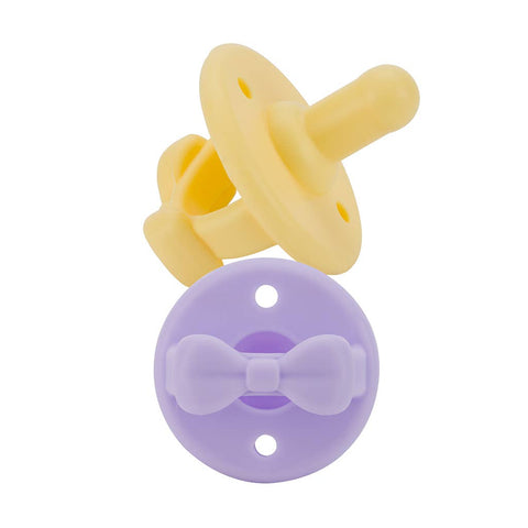 Sweetie Soother Pacifier Set- Daffodil + Purple Diamond