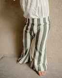 Blakely Boho bell bottoms - Green stripe