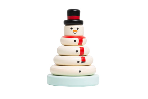 Pearhead - Wooden Snowman Stocking Holiday Toy Set