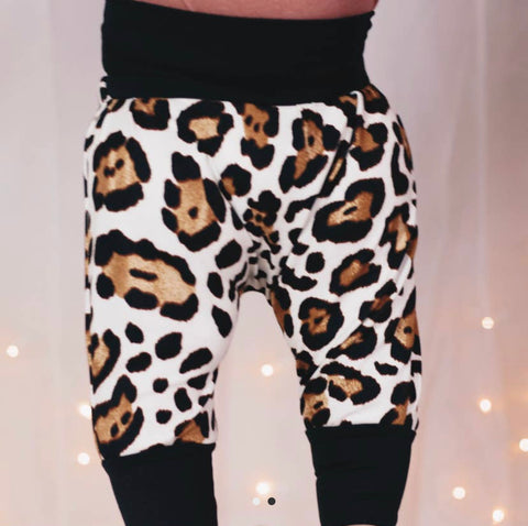 Ivory Cheetah Harem Baby Pants