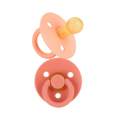 Itzy Soother Rubber Pacifier Set: Neutral Natural