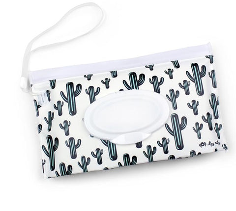 Cactus Take and Travel Pouch Reusable Wipe Case