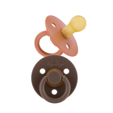 Itzy Soother Rubber Pacifier Set: Neutral Natural