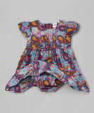 Red and Blue Paisley Infant Dress