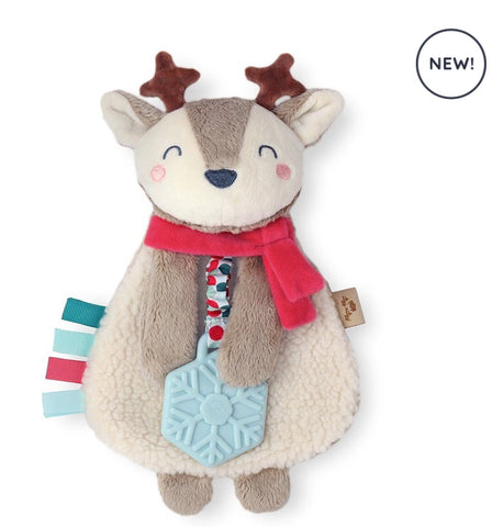 NEW Itzy Lovey Holiday Reindeer Plush + Teether Toy