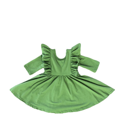 Moss Ruffle Twirl Dress