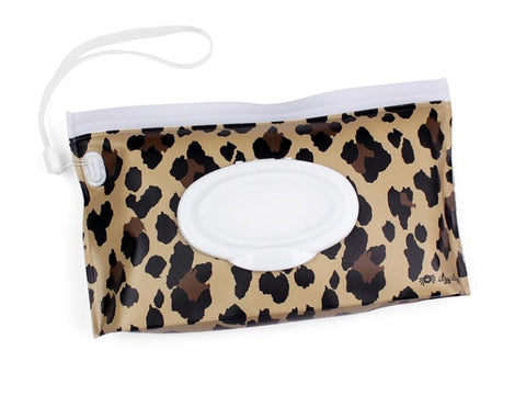 Leopard Take and Travel Reusable Wipes Case