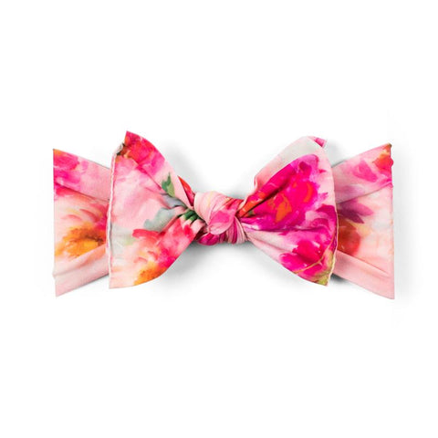 Knot Bow- soft pink floral